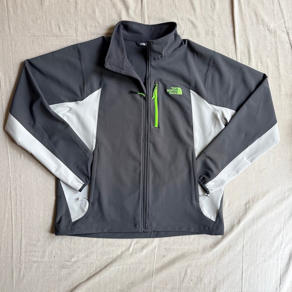 The North Face Jacket Men's XL Apex Pneumatic Softshell Gray Full Zip Windwall